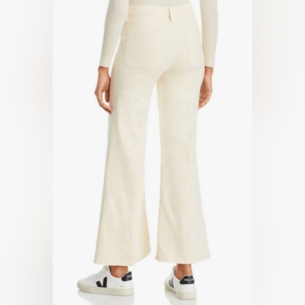 Mother size 25 cream The Patch pocket Wide-Leg Jeans chalk ivory - Picture 9 of 11